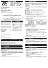 Thumbnail of document Manual - PXG Series Temperature Controller